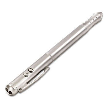 Quartet® Four-function Executive Laser Pointer, Class 2, Projects 919 Ft, Silver freeshipping - TVN Wholesale